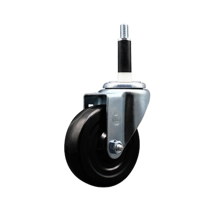 Service Caster 4'' Hard Rubber Wheel Swivel 7/8'' Expanding Stem Caster SCC-EX20S414-HRS-78